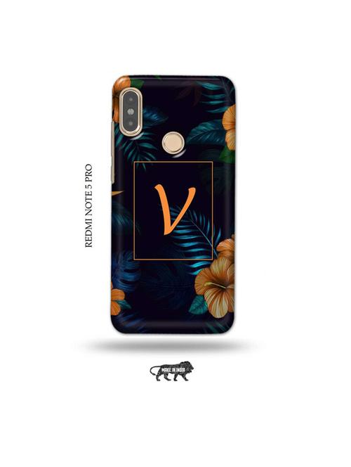 floral v back cover compatible with redmi note 5 pro - 19008442 - Very Small Image - 1