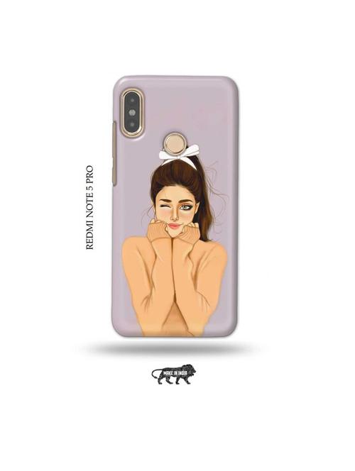 cozy girl back cover compatible with redmi note 5 pro - 19008476 - Very Small Image - 1