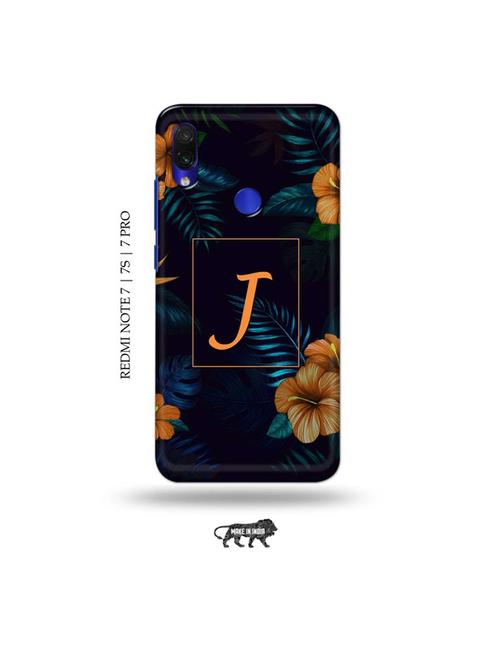 floral j back cover compatible with redmi note 7, redmi note 7s, redmi note 7 pro - 19008904 - Very Small Image - 1