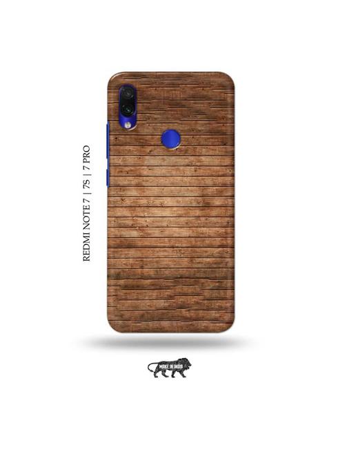 wooden strips back cover compatible with redmi note 7, redmi note 7s, redmi note 7 pro - 19009193 - Very Small Image - 1