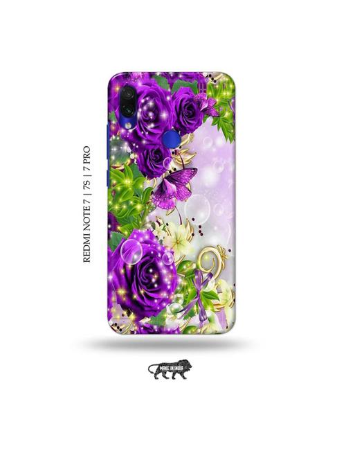flowers back cover compatible with redmi note 7, redmi note 7s, redmi note 7 pro - 19009229 - Very Small Image - 1