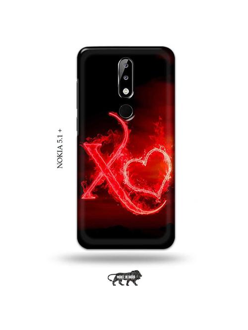 fire heart letter x back cover compatible with nokia 5.1 plus - 19009861 - Very Small Image - 1