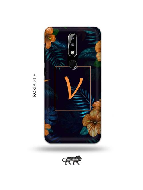 floral v back cover compatible with nokia 5.1 plus - 19009885 - Very Small Image - 1