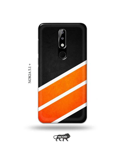 orange strips back cover compatible with nokia 5.1 plus - 19009929 - Very Small Image - 1