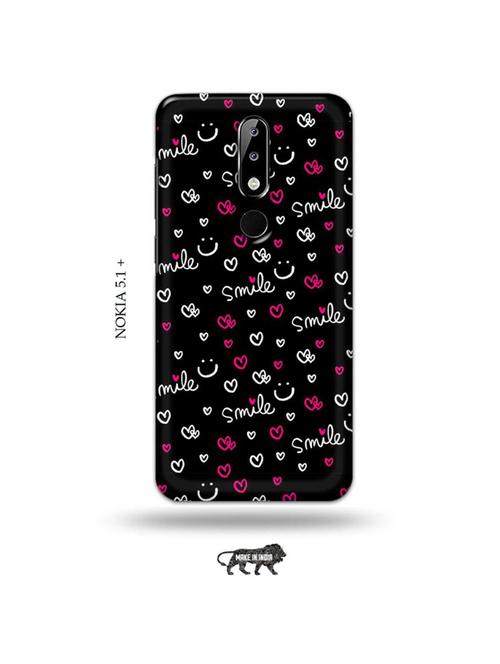 tweakymod designer printed hard case | smile doodle back cover compatible with nokia 5.1 plus - 19010006 - Very Small Image - 1