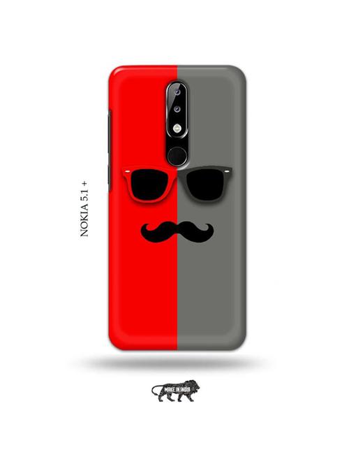 hipster red back cover compatible with nokia 5.1 plus - 19010091 - Very Small Image - 1