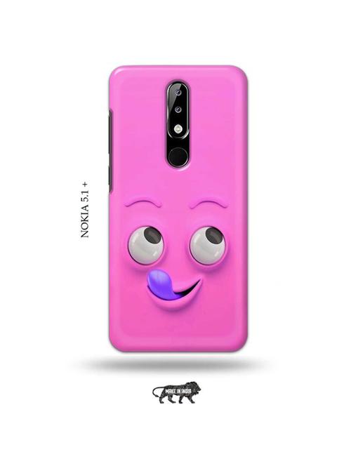 yummy face pink back cover compatible with nokia 5.1 plus - 19010105 - Very Small Image - 1