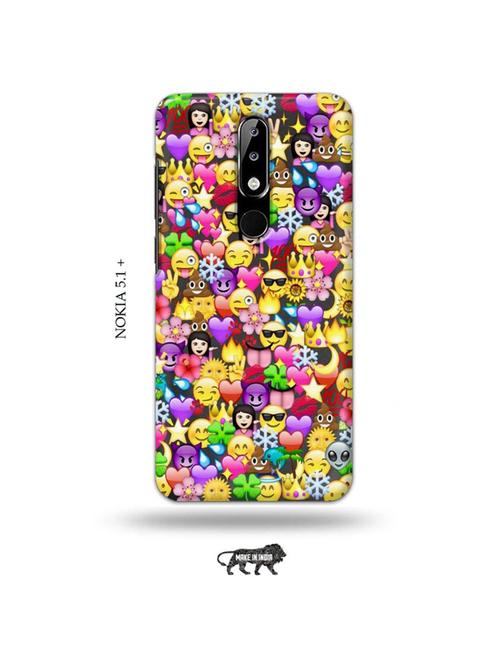 emojis back cover compatible with nokia 5.1 plus - 19010115 - Very Small Image - 1