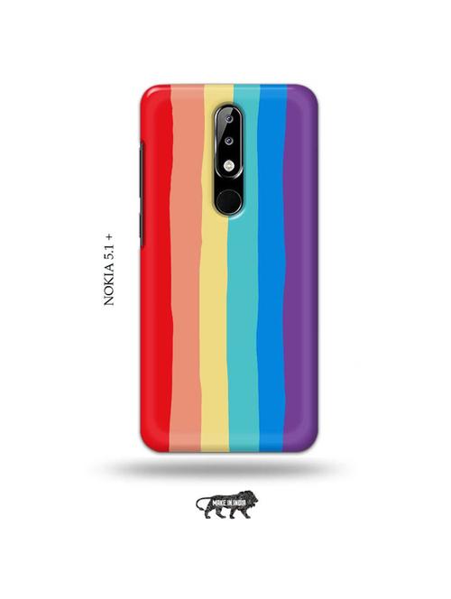 rainbow colour back cover compatible with nokia 5.1 plus - 19010116 - Very Small Image - 1