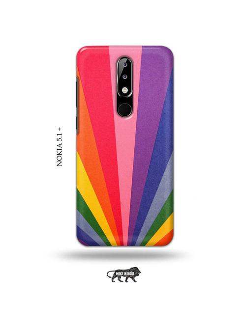 rainbow strips back cover compatible with nokia 5.1 plus - 19010119 - Very Small Image - 1