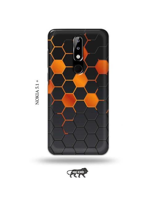 orange honey combs back cover compatible with nokia 5.1 plus - 19010152 - Very Small Image - 1