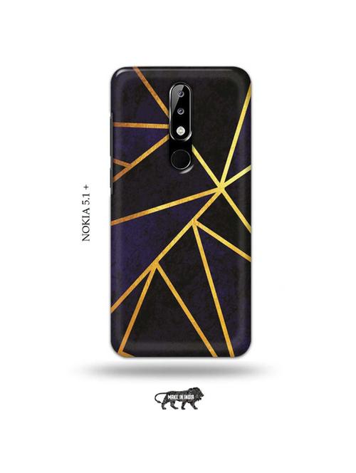 vertical gold strips back cover compatible with nokia 5.1 plus - 19010187 - Very Small Image - 1