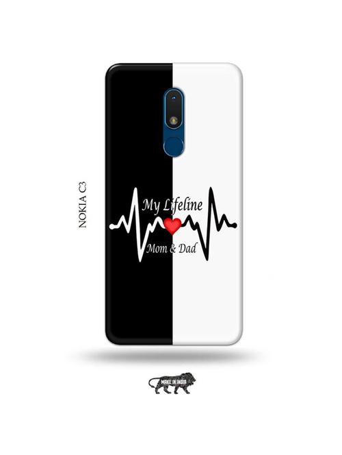 mom dad lifeline back cover compatible with nokia c3 - 19010548 - Very Small Image - 1