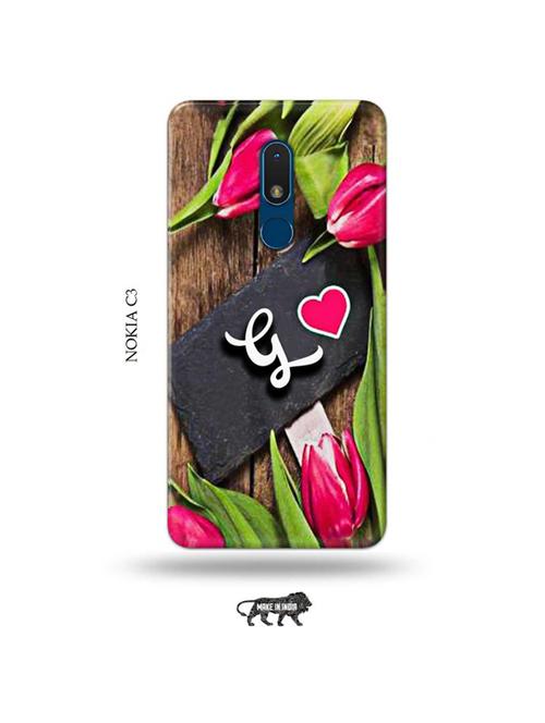 flower letter g back cover compatible with nokia c3 - 19010557 - Very Small Image - 1
