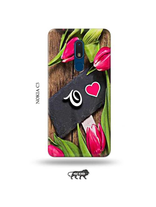 flower letter o back cover compatible with nokia c3 - 19010565 - Very Small Image - 1