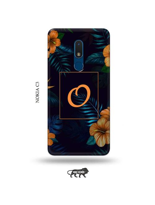 floral o back cover compatible with nokia c3 - 19010619 - Very Small Image - 1