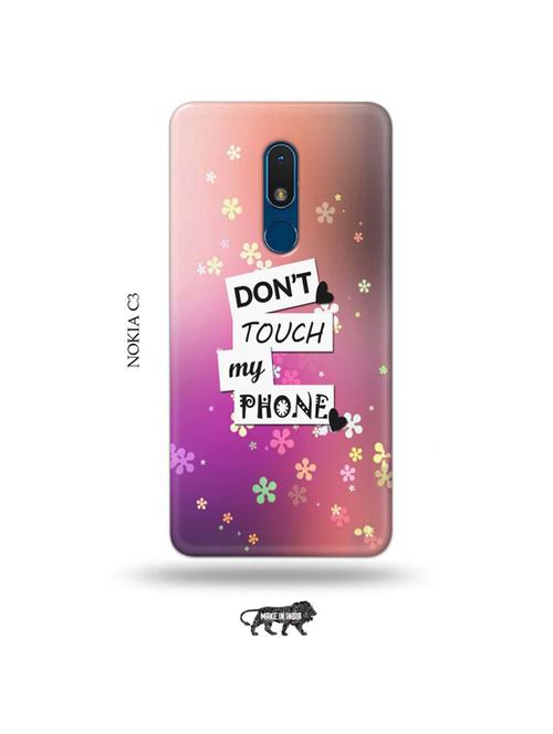 dont touch my phone back cover compatible with nokia c3 - 19010631 - Very Small Image - 1