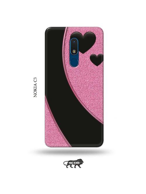 hearts back cover compatible with nokia c3 - 19010692 - Very Small Image - 1