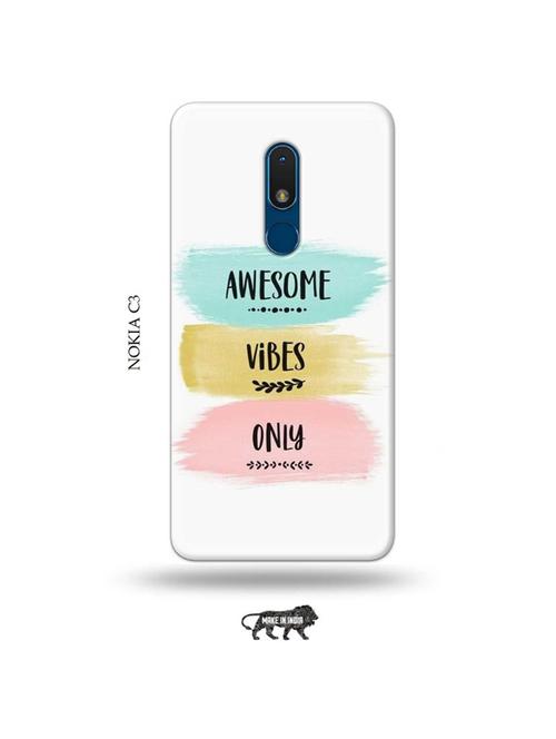awesome vibes only back cover compatible with nokia c3 - 19010772 - Very Small Image - 1