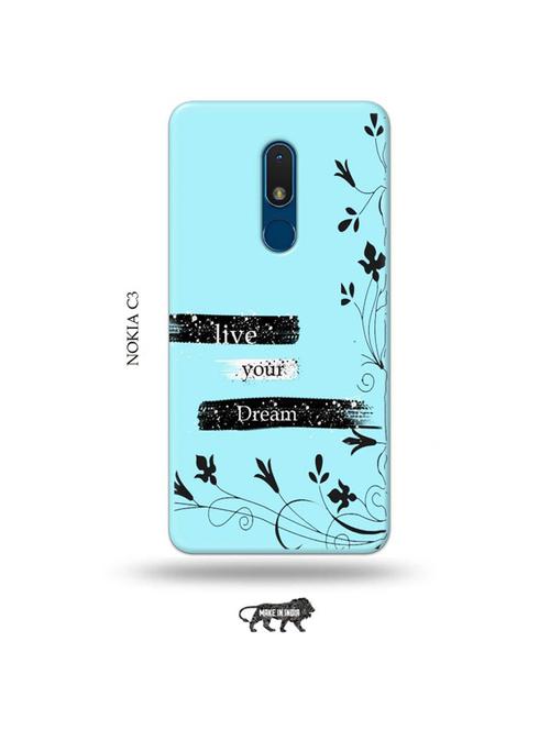 live your dream back cover compatible with nokia c3 - 19010780 - Very Small Image - 1