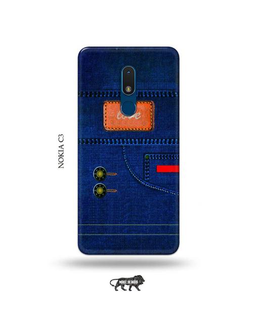 jeans love back cover compatible with nokia c3 - 19010782 - Very Small Image - 1