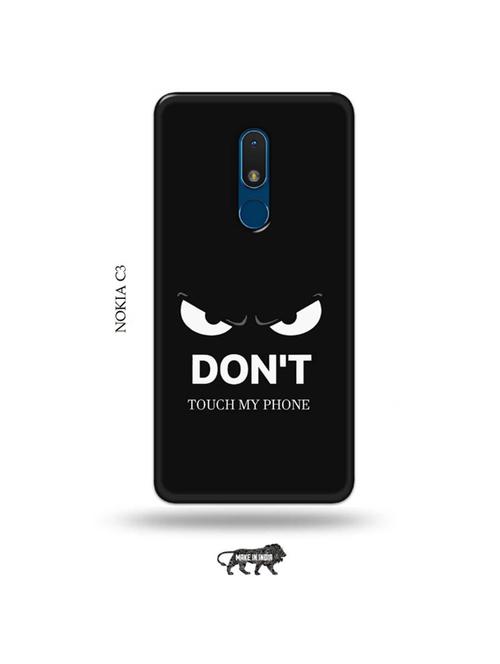 don't touch my phone back cover compatible with nokia c3 - 19010846 - Very Small Image - 1