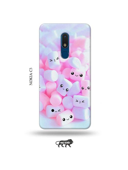 cute faces back cover compatible with nokia c3 - 19010869 - Very Small Image - 1