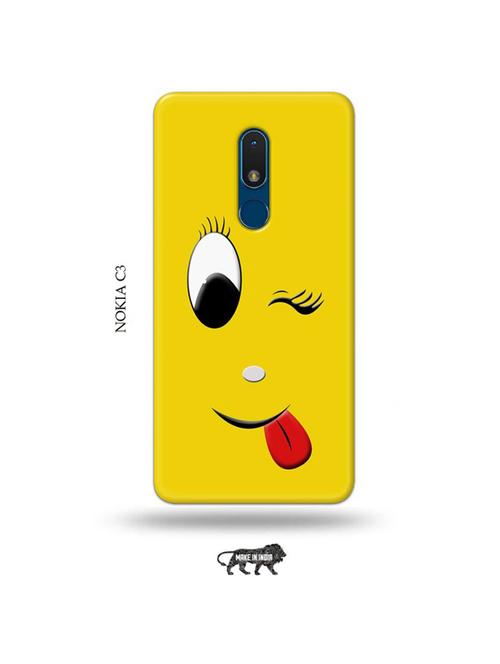 wink emoji back cover compatible with nokia c3 - 19010874 - Very Small Image - 1