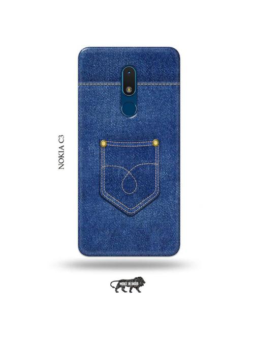 jean back cover compatible with nokia c3 - 19010884 - Very Small Image - 1