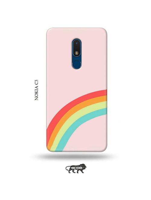 tweakymod designer printed hard case | rainbow back cover compatible with nokia c3 - 19010897 - Very Small Image - 1