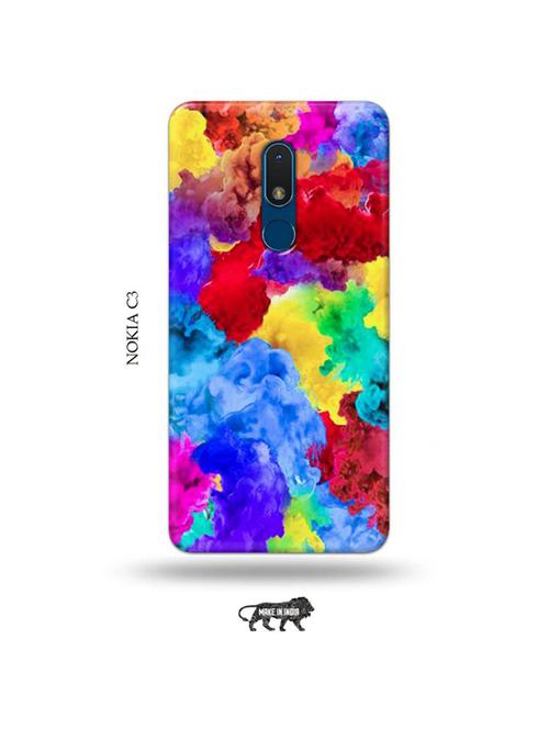 colour holi back cover compatible with nokia c3 - 19010919 - Very Small Image - 1