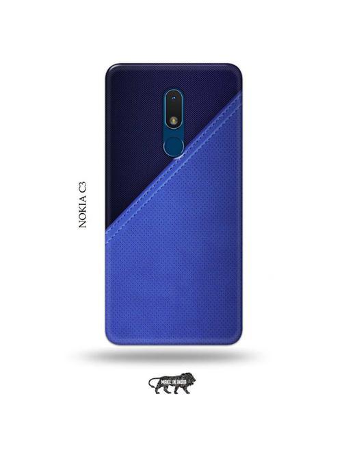leather back cover compatible with nokia c3 - 19010939 - Very Small Image - 1