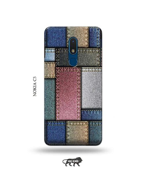 denim back cover compatible with nokia c3 - 19010942 - Very Small Image - 1