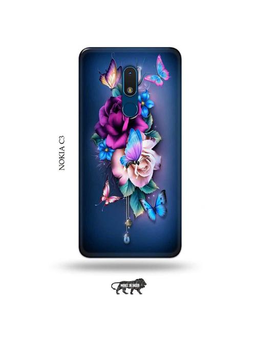 flowers back cover compatible with nokia c3 - 19010983 - Very Small Image - 1