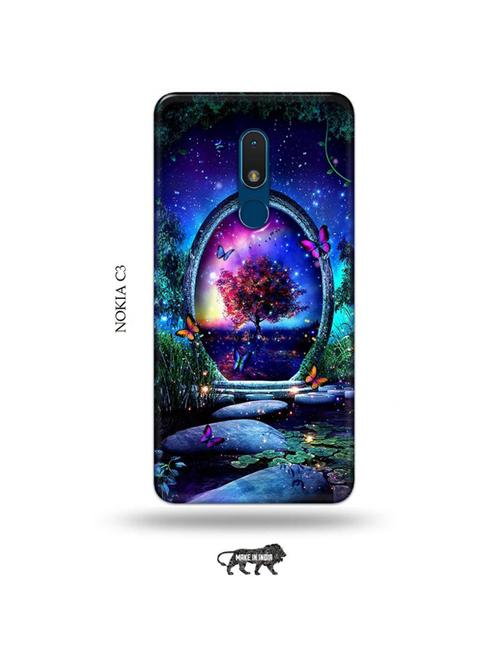 flowers back cover compatible with nokia c3 - 19010995 - Very Small Image - 1