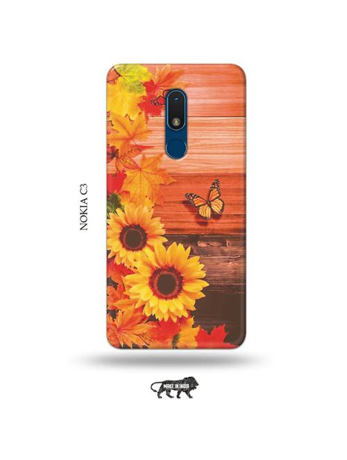 flowers back cover compatible with nokia c3 - 19011000 - Very Small Image - 1