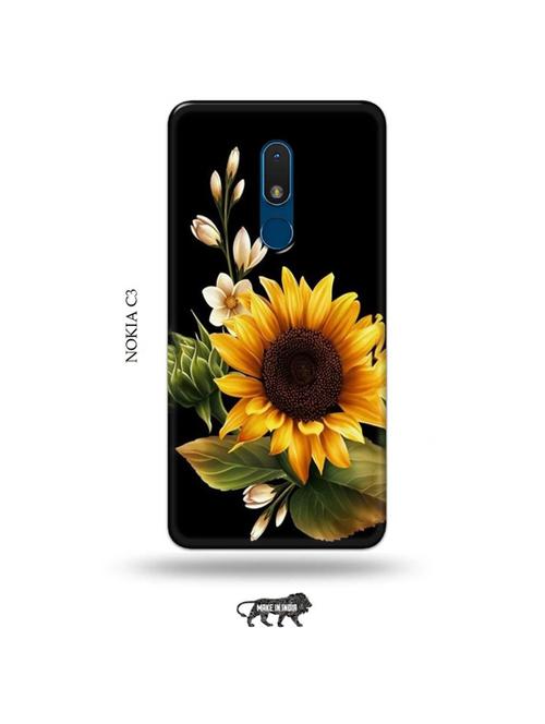 flowers back cover compatible with nokia c3 - 19011003 - Very Small Image - 1