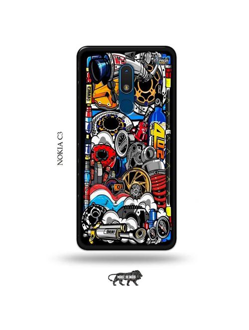 funky back cover compatible with nokia c3 - 19011027 - Very Small Image - 1