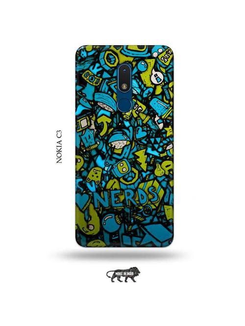 nerds back cover compatible with nokia c3 - 19011036 - Very Small Image - 1
