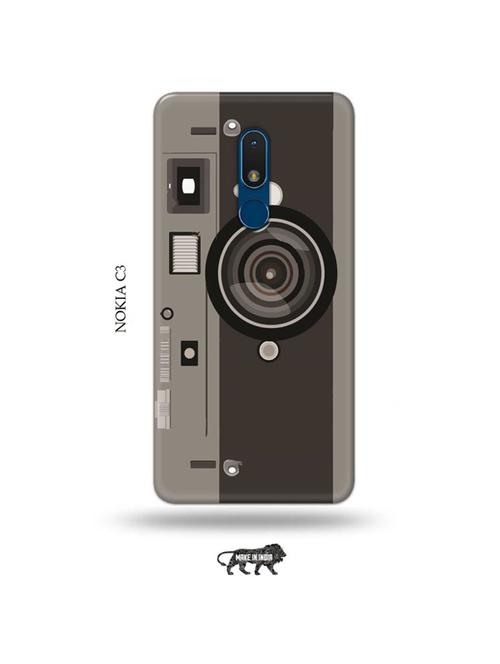 tweakymod designer printed hard case | camera lense back cover compatible with nokia c3 - 19011046 - Very Small Image - 1