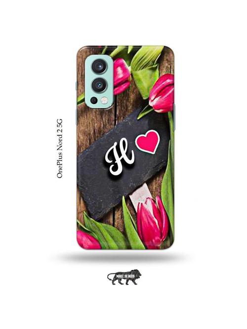 flower letter h back cover compatible with oneplus nord 2 - 19011077 - Very Small Image - 1
