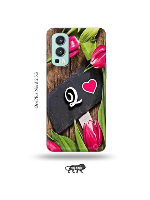 flower letter q back cover compatible with oneplus nord 2 - 19011086 - Very Small Image - 1