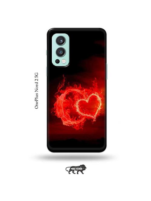 fire heart letter c back cover compatible with oneplus nord 2 - 19011100 - Very Small Image - 1