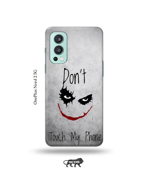 tweakymod designer printed hard case | don't touch my phone back cover compatible with oneplus nord 2 - 19011360 - Very Small Image - 1