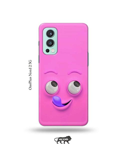 tweakymod designer printed hard case | yummy face pink back cover compatible with oneplus nord 2 - 19011373 - Very Small Image - 1