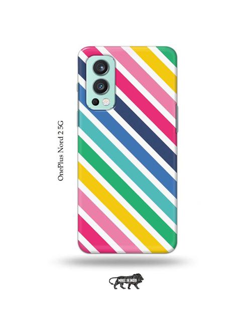 tweakymod designer printed hard case | diagonal strips back cover compatible with oneplus nord 2 - 19011424 - Very Small Image - 1