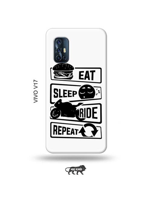 eat sleep ride repeat back cover compatible with vivo v17 - 19011809 - Very Small Image - 1