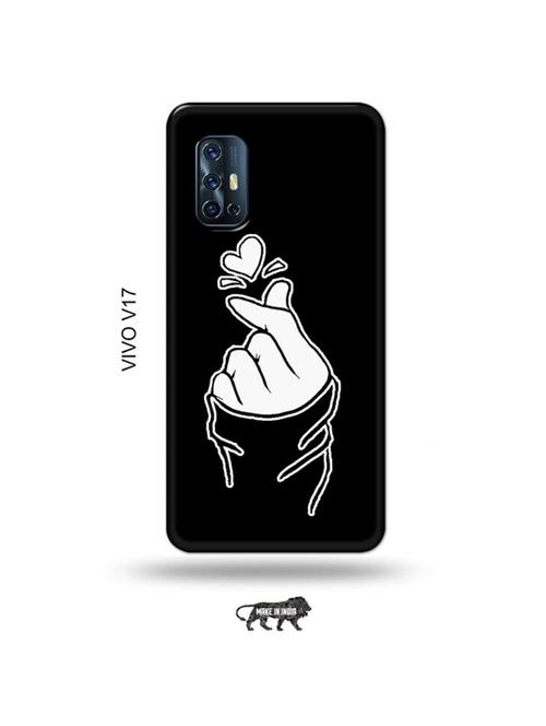 korean heart gesture black back cover compatible with vivo v17 - 19011867 - Very Small Image - 1