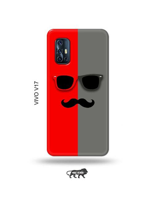 hipster red back cover compatible with vivo v17 - 19011878 - Very Small Image - 1