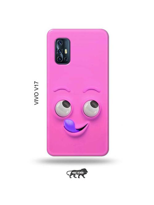 yummy face pink back cover compatible with vivo v17 - 19011892 - Very Small Image - 1